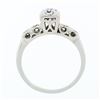 Image 7 : Vintage 14k White Gold 0.37 ctw Round Diamond Solitaire & Accents Engagement Rin