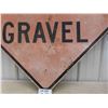 Image 2 : Metal Road Sign ' Loose Gravel' 35.5" x 35.5" 