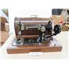 Image 1 : Vintage Spencer Sewing Machine with Hand Crank, Case + Manual