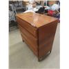 Image 2 : 4 Drawer Walnut Dresser - Mid Century 18" x 36" x 38" 