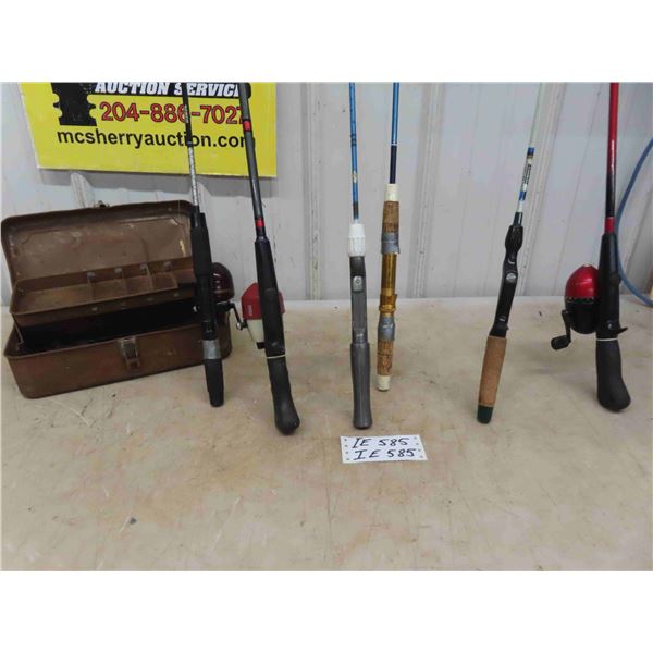 6 Rods, 3 Reels & Tackle Box