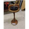 Image 2 : 2 Stand Up  Ashtrays 28" Tall ; 1 Wooden Base, 1 Metal Base