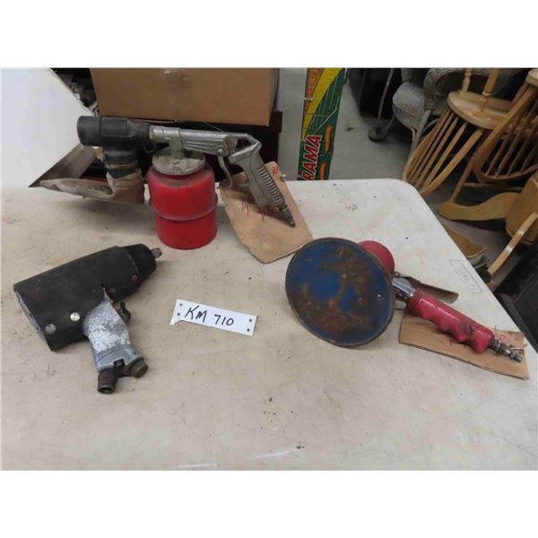 Air Tools ; Orbital Sander, Sandblaster, Chicago Pneumatic Air Wrench