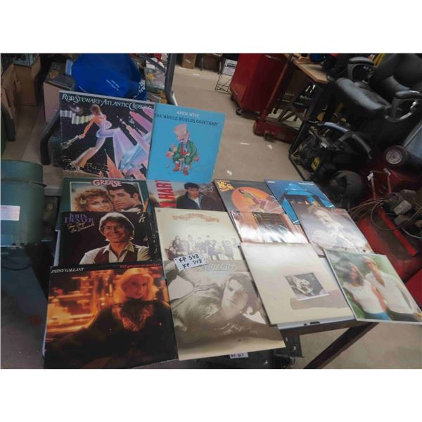 12 Records : Patsy Gallant , Grease , Rod Stewart , April Wine , Cory Hart ,