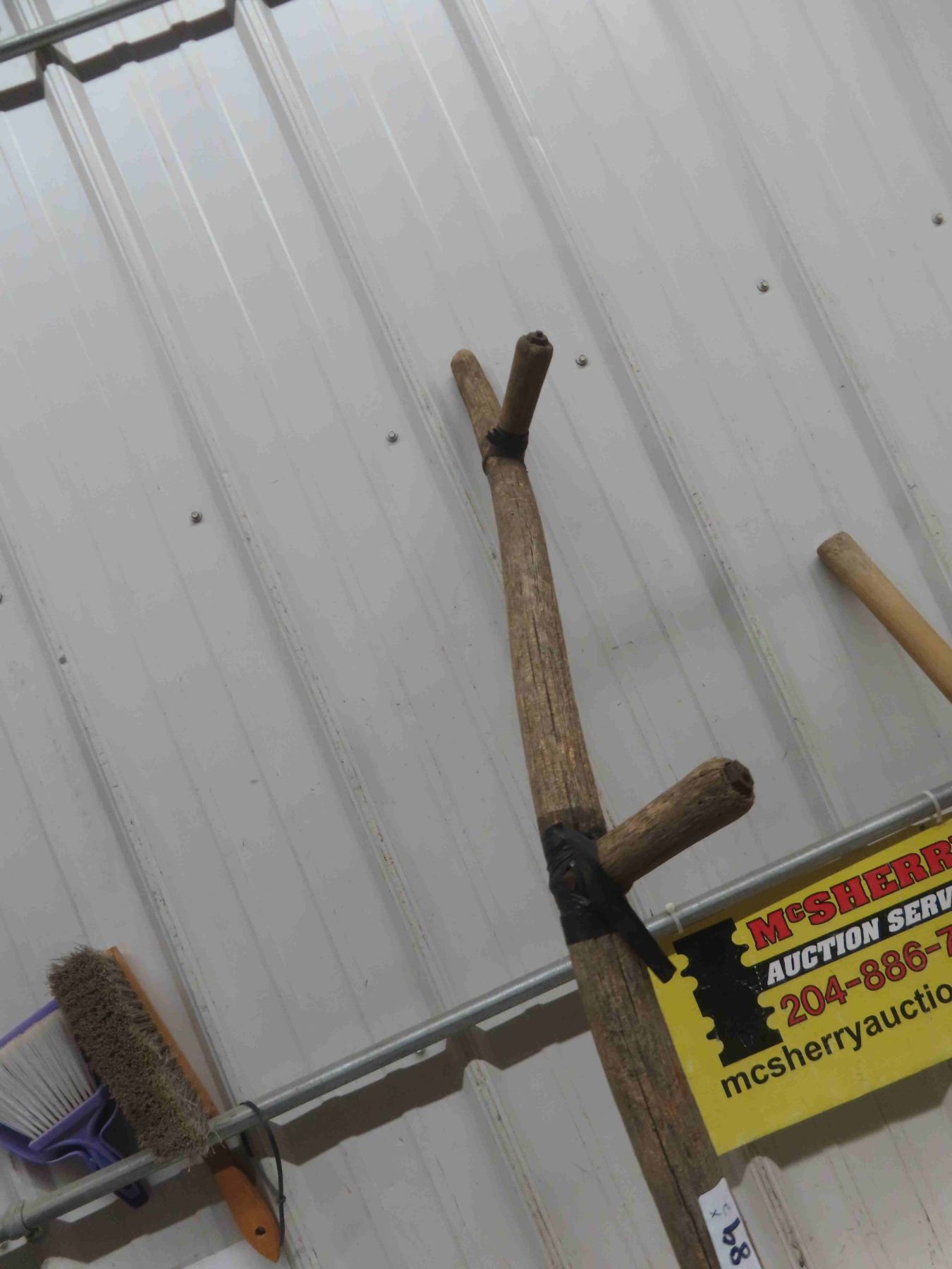 Wood Handled Psythe and Pick