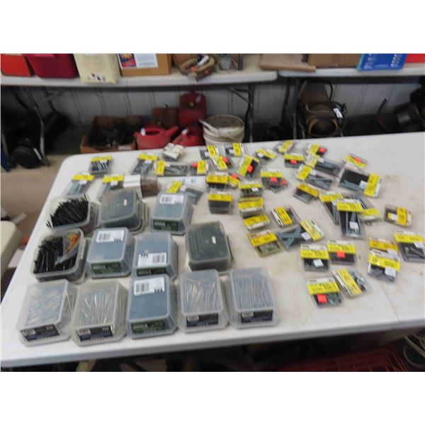 New Various Fasteners , Bolts , Anchors , Hag Screw Shields , Stove Bolts ,