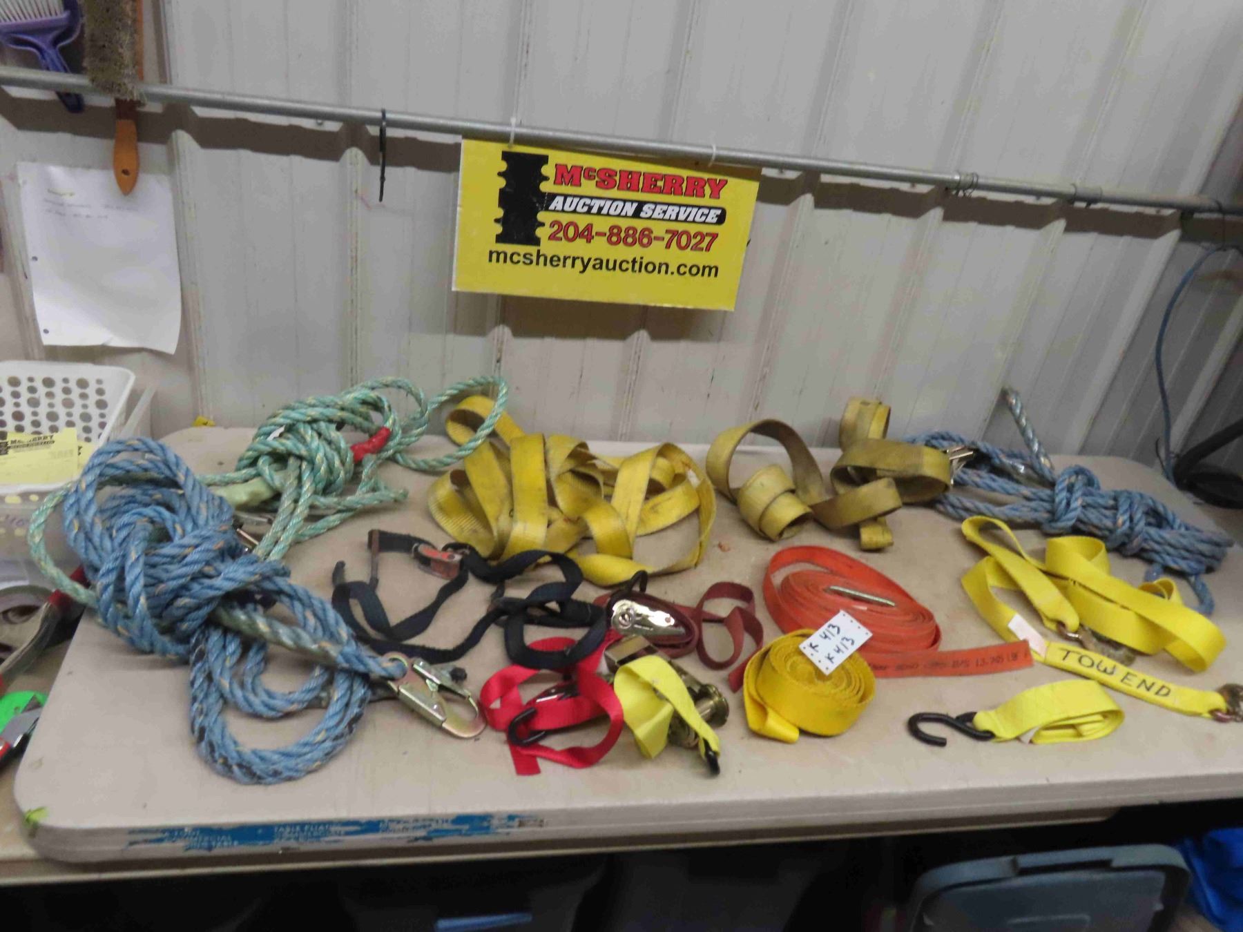Load Rope For Scale Load Straps + Ratchets, Rope with Snaps, Tow Strap