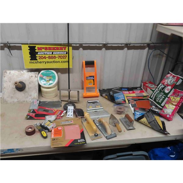 Trowels, Drywall Sander, Tape, Panel Corner, Mixer, plus more