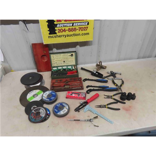 Tap + Die , Riveter, Angle Grinder Blades, Speciality Tools, Snap Ring Pliers, Socket