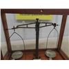 Image 8 : Pharmacy Precision Scale in Wood/ Glass Case 9" x 16.5" x 17"