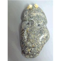 5 1/2" soapstone mask by Rick Seaganna King Island   (2)  668C