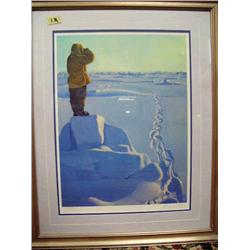 CHOICE Trail of the Great White Bear Print by Fred Machentanz 1980 (100)