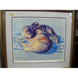 CHOICE First Day in Harness, print by Fred Machentanz 1984 (100)