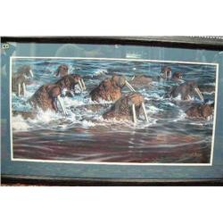 CHOICE Walrus, print by Ed Tussey 1993 (100)