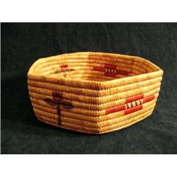Hooper Bay Grass Basket 6 sided 10 1/2" wide x 3 1/2" high (2)