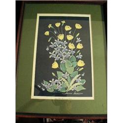Original, Wildflowers and Violets by Jeanne Lawrence 12" x 8"  (2)