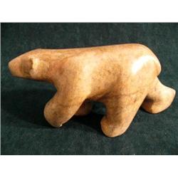 Soapstone Carving 6" Long Bear (37)