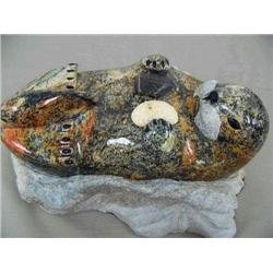 Outstanding, Incredible piece, 17" Soapstone Otter by Michael Scott (2)