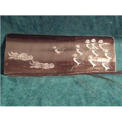 CHOICE on 4 Scrimshawed Baleen Platchets  Puffins & Sea Otters (2)