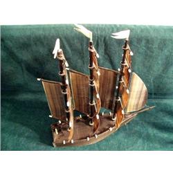 Phenomenal  14 3/4" x 14 1/2"  Baleen Ship w/ 16 Sails (2)
