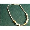 Image 1 : 26" Fossilized Ivory and White Ivory Bead Necklace (T Lot)