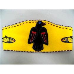 Tlingit Eagle and Fish Klan Headband, Beaded, circa 1950 (2)