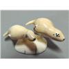 Image 1 : Pair of Swimming Seals carved from Walrus Teeth, Robert Kokuluk (2)