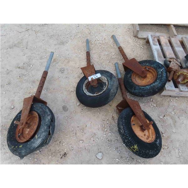 4 Large & 6 Small Scaffolding Tires