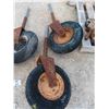 Image 4 : 4 Large & 6 Small Scaffolding Tires