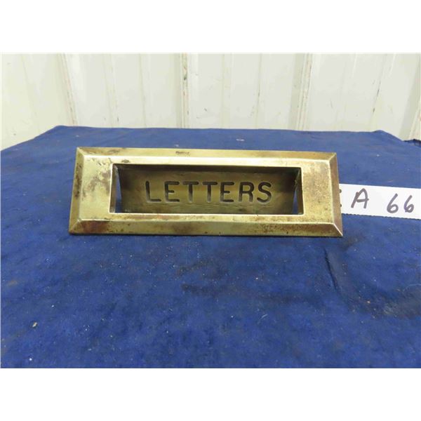 Brass Letter Mail Slot 2.5  x 7.75 