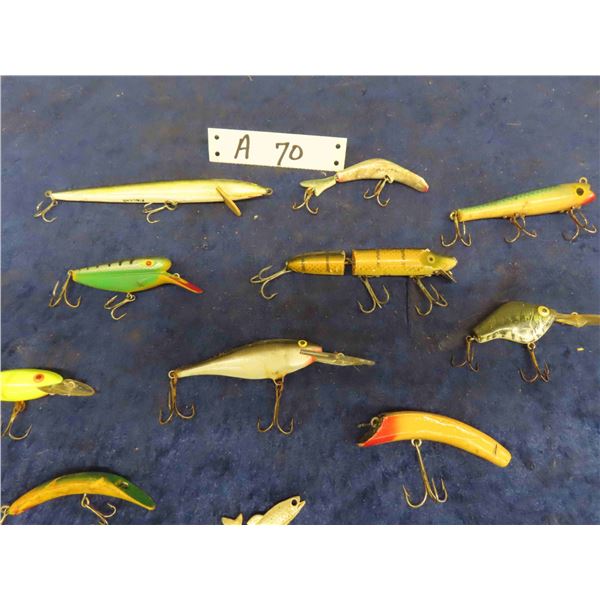 Fishing Lures, some Vintage Wood, Some Good Brands