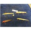 Image 1 : 4 Vintage Large Wooden Lures