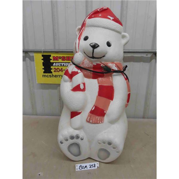 Santa Bear Blow Mold 29  tall