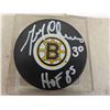 Image 3 : Gerry Cheevers Signed Boston Bruins Puck