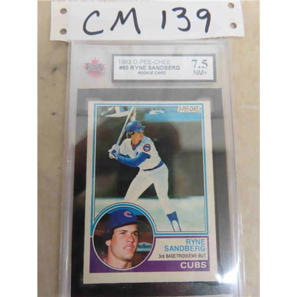 Graded 1983 O-Pee-Chee Ryne Sandberg Rookie Card