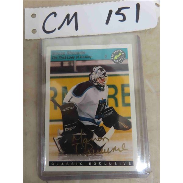 Manon Rheaume Signed Card