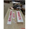 Image 2 : 3 White Advertising Fluorescent Light Covers with Red Lettering ; Cigarettes