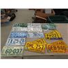 Image 1 : 16 License Plates 1960s + 70s - 8 are 4 Pairs & 8 Singles ; MB, AB, BC, Main,