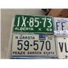 Image 2 : 16 License Plates 1960s + 70s - 8 are 4 Pairs & 8 Singles ; MB, AB, BC, Main,