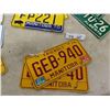 Image 7 : 16 License Plates 1960s + 70s - 8 are 4 Pairs & 8 Singles ; MB, AB, BC, Main,