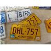 Image 8 : 16 License Plates 1960s + 70s - 8 are 4 Pairs & 8 Singles ; MB, AB, BC, Main,