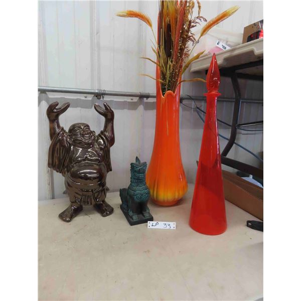 Room Decor ; Buddha, Vase, Decanter, Statue