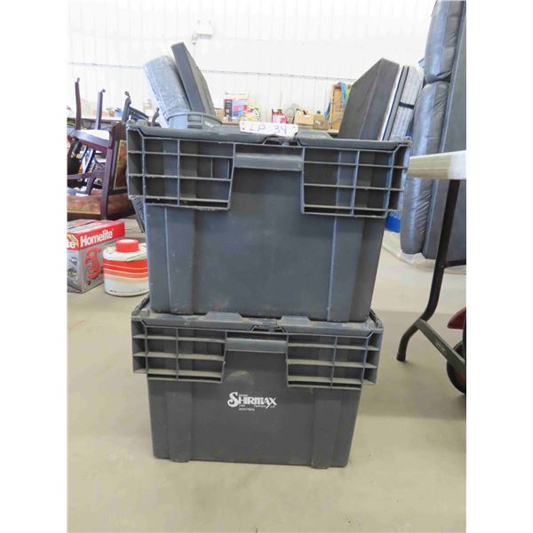 2 Storage Totes 15" x 20"x 27"