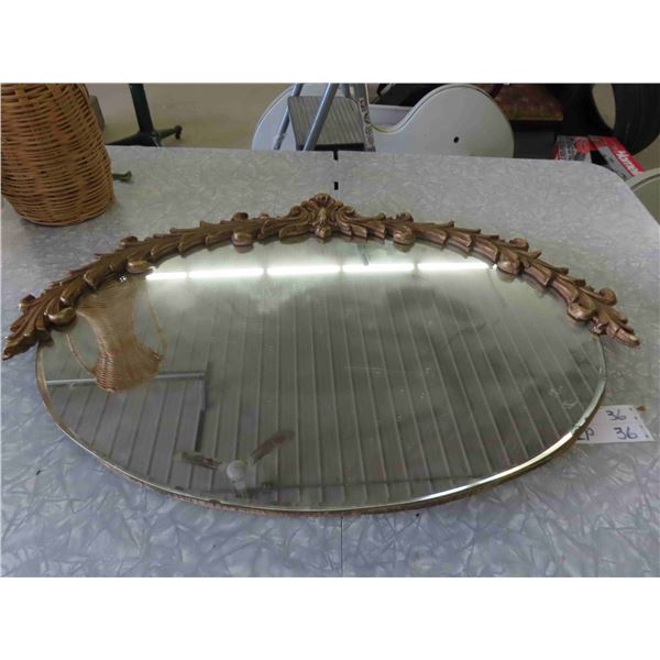 Decorative Oval Mirror 32  x 33 