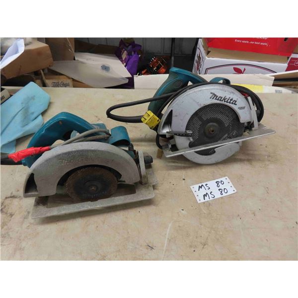 2 Makita Power Circular Saws- 7.25" - Works