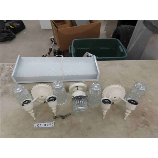 Fluorescent Lamp 24 , 2 Wall Lights, Ceiling Light Fixture