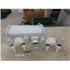 Image 1 : Fluorescent Lamp 24", 2 Wall Lights, Ceiling Light Fixture