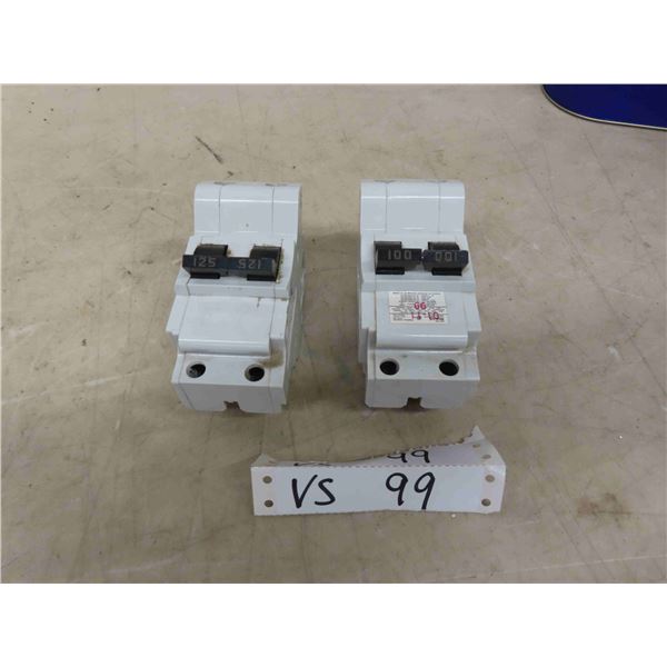 (2) 100 Amp Breakers