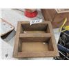 Image 2 : Wooden Box, Galvanized Pail, 'Case' Metal Box + Metal Vase