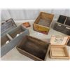 Image 2 : Collection of Wooden Boxes, Galvanized Tool Holder